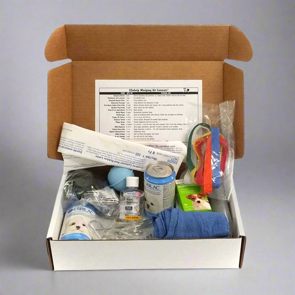 Puppy Whelping Kit Alpha Dog - Aspirator, Scissors, Cord Clamps Puppy Whelping Kit Alpha Dog - Aspirator, Scissors, Cord Clamps